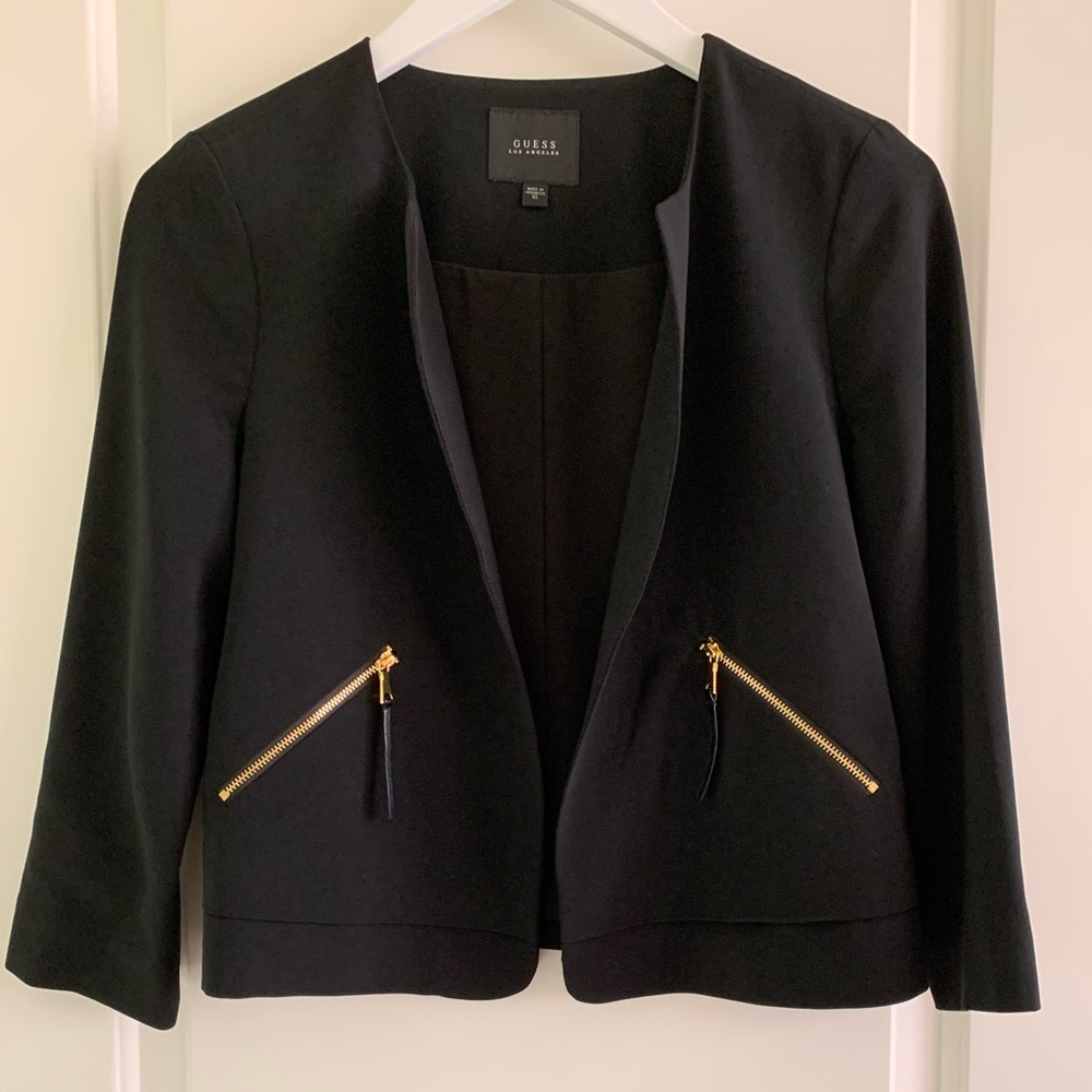 Black blazer with zippers